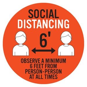 Social Distancing Floor Decal (10 Pack) - Style 4