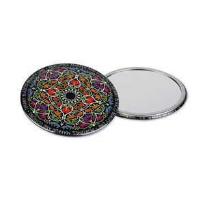 3.5" Circle Celluloid Pocket Mirror Button