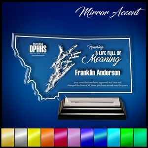 7" Montana Clear Acrylic Award with Mirror Accent