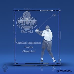 Series 3 Rectangle Crystal Cubes Award (12" x 9 7/16" x 4 ¾")
