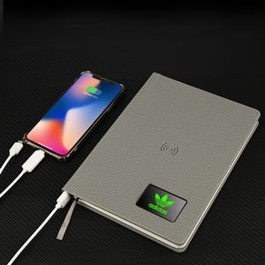 A5 Dairy Notebook With 10000Mah Wireless Charge Power Bank Notebook