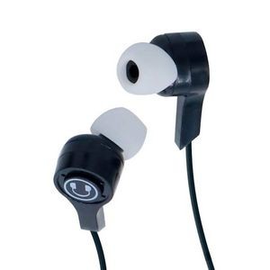 Wired 3.5mm Earbuds - Silicone Pads, Black/White (Case of 100)