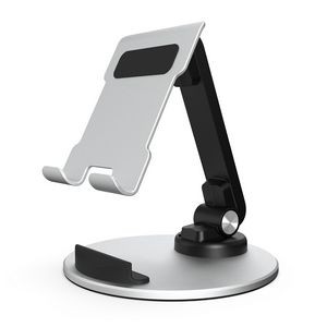 Round Base 360 Rotation Aluminum Alloy Desktop Phone Stand Laptop Stand