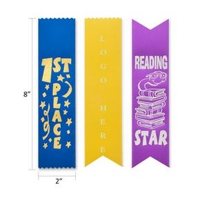 2" x 8" Custom Printed Pinkd Ribbon Award Badges
