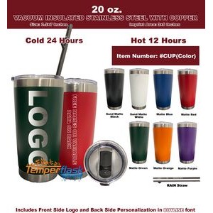 20 Oz. Stainless Steel Tumbler Cup