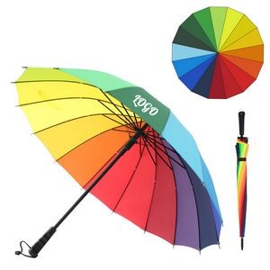 Windproof Rainbow Umbrella 16 Ribs
