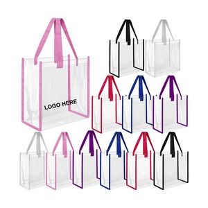 Clear PVC Plastic Tote Bag With Handles