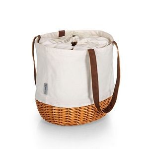 Canvas and Willow Basket Tote