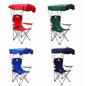 Foldable Camp Chair With Shade Canopy