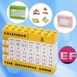 Innovative Desk Calendar with Building Blocks for Interactive Planning