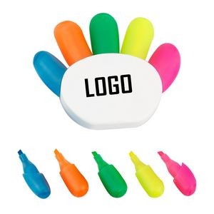 High Five Palm Shaped 5 Color Highlighter