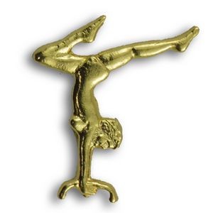 Female Gymnast in Handstand Chenille Letter Pin