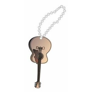 Acoustic Guitar Promotional Line Key Chain w/ Black Back (2 Square Inch)