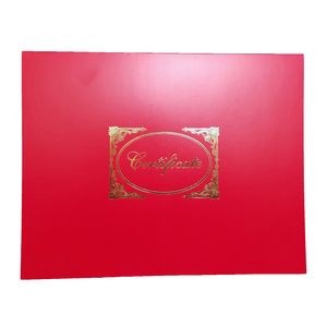 Die Cut Cadillac Presentation Folder Red / Gold Imprint