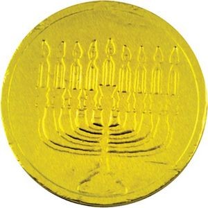 Chocolate Menorah Coin