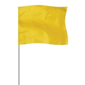 Yellow 4" x 5" Marker Flag on a 36" Wire