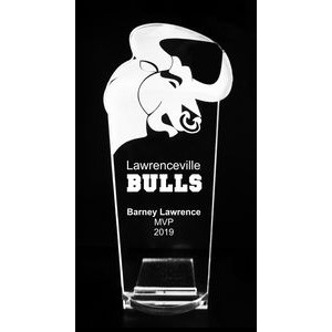 VALUE LINE! Acrylic Engraved Award - 8" Tall - Bull