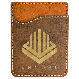 Rustic/Gold Leatherette Phone Wallet (2.375" x 3.125")
