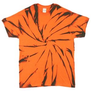 Black/Neon Orange Vortex Graffiti Short Sleeve T-Shirt