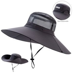 Detachable Roof Cowboy Fisherman Bucket Hat