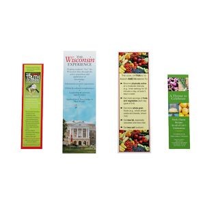 1.5" x 7" - Full Color Bookmarks - 16pt Cardstock - 2 Sided. UV 2 Sides