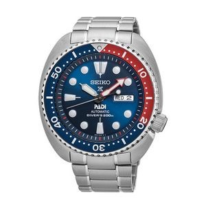 Seiko Prospex SRPE99 Mechanical Diver Men's Watch - Blue and Red