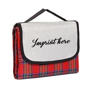 Roll-Up Portable Plaid Outdoor Picnic Blanket