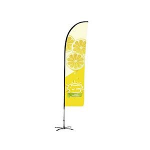 9ft Single Sided Feather Flag Banner with Base and Pole