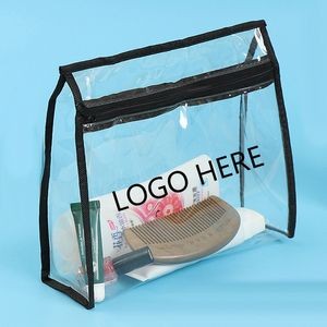 Durable Clear Plastic Travel Bag for Toiletries and Cosmetics