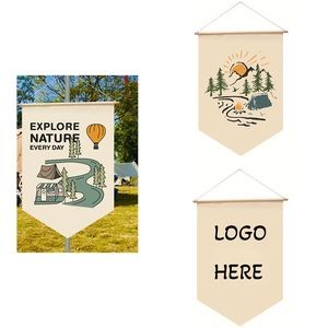 Camping Flag Hanging Wall Canvas Banner