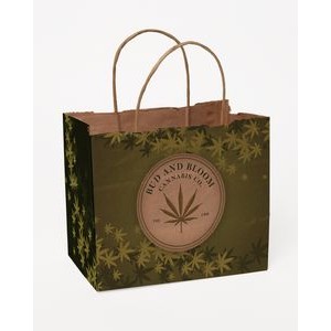8.5" x 7.25" x 5" Full Color Natural Handle Shopper Paper Bags