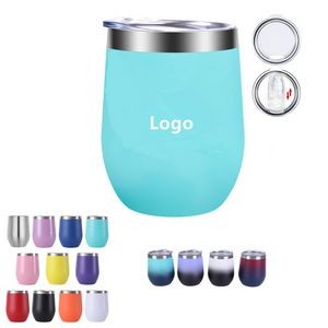 12oz Double Wall Vacuum Insulated Wine Tumbler