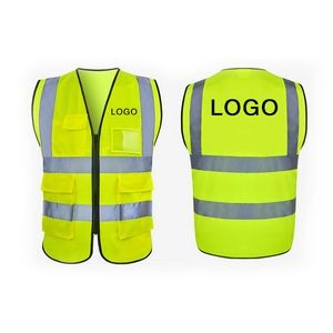 High Visibility Volunteer Mesh Safety Vest With Reflective Strip