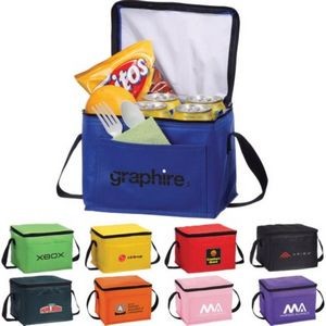 6-Pack Portable Cooling Compact Insulated Cooler Bag (8" x 6" x 6")