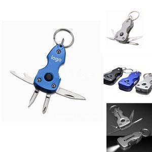 Knife with Tool LED Light Up Glow Keychain