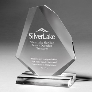 Laser Engraved Beveled Diamond Award (7 1/2"x 7 3/4"x 3/4")