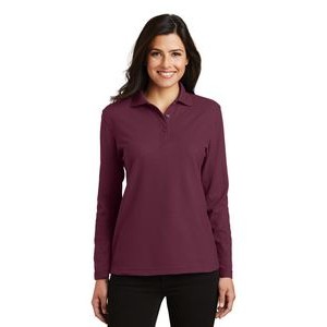 Port Authority® Ladies' Silk Touch™ Long Sleeve Polo Shirt