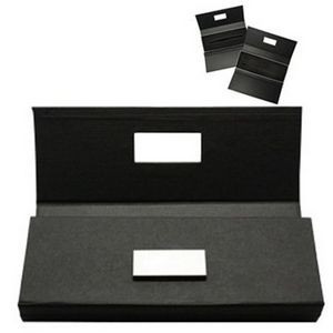 Tri-fold Single Pen Box with Metal Name Plate (Screen printed)