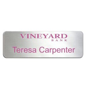 Etched Nickel Silver Name Badge (1" x 3")