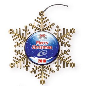Vibraprint® Snowflake Holiday Ornament (3")