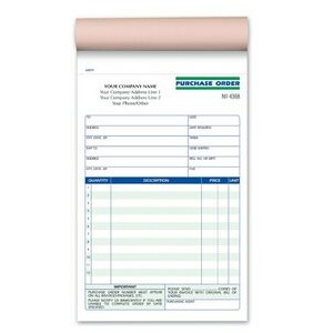 Ruled 3 Part Purchase Order Form Book (5½"x 8")