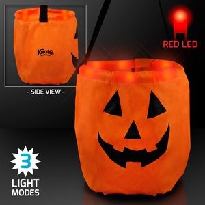 LED Pumpkin Trick-Or-Treat Halloween Bag - Domestic Imprint