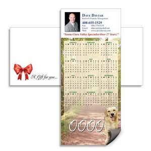 Magnetic Calendar with Envelope - Dog Scene