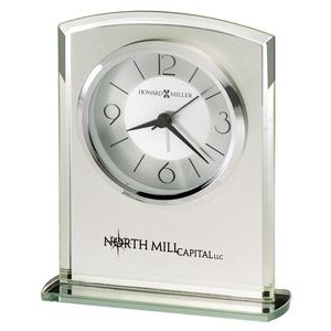 Howard Miller Glamour Frosted Glass Tabletop Clock