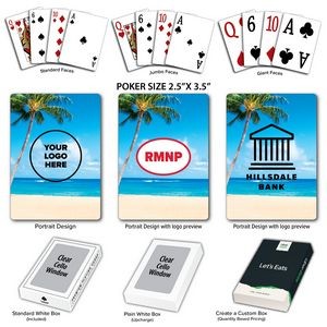 Beach Theme Poker Size Playing Cards