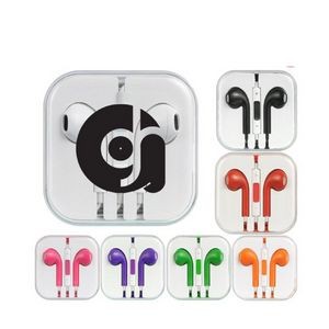 The Melody Stereo Earbuds with upgraded speakers and mic, and plastic case