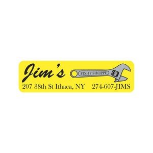 Die Cut Roll Label | Rectangle | 3/4" x 2 3/4" | White Matte or Yellow Gloss Papers