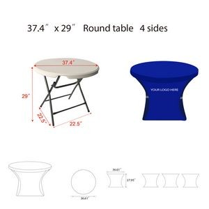 4 Sided Round Table Cover (Full Color)