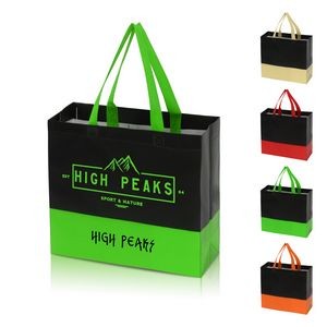 Laminated Non-Woven Tote Bag Two-Toned