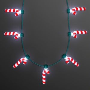 Candy Cane Lights Christmas Party Necklace - BLANK